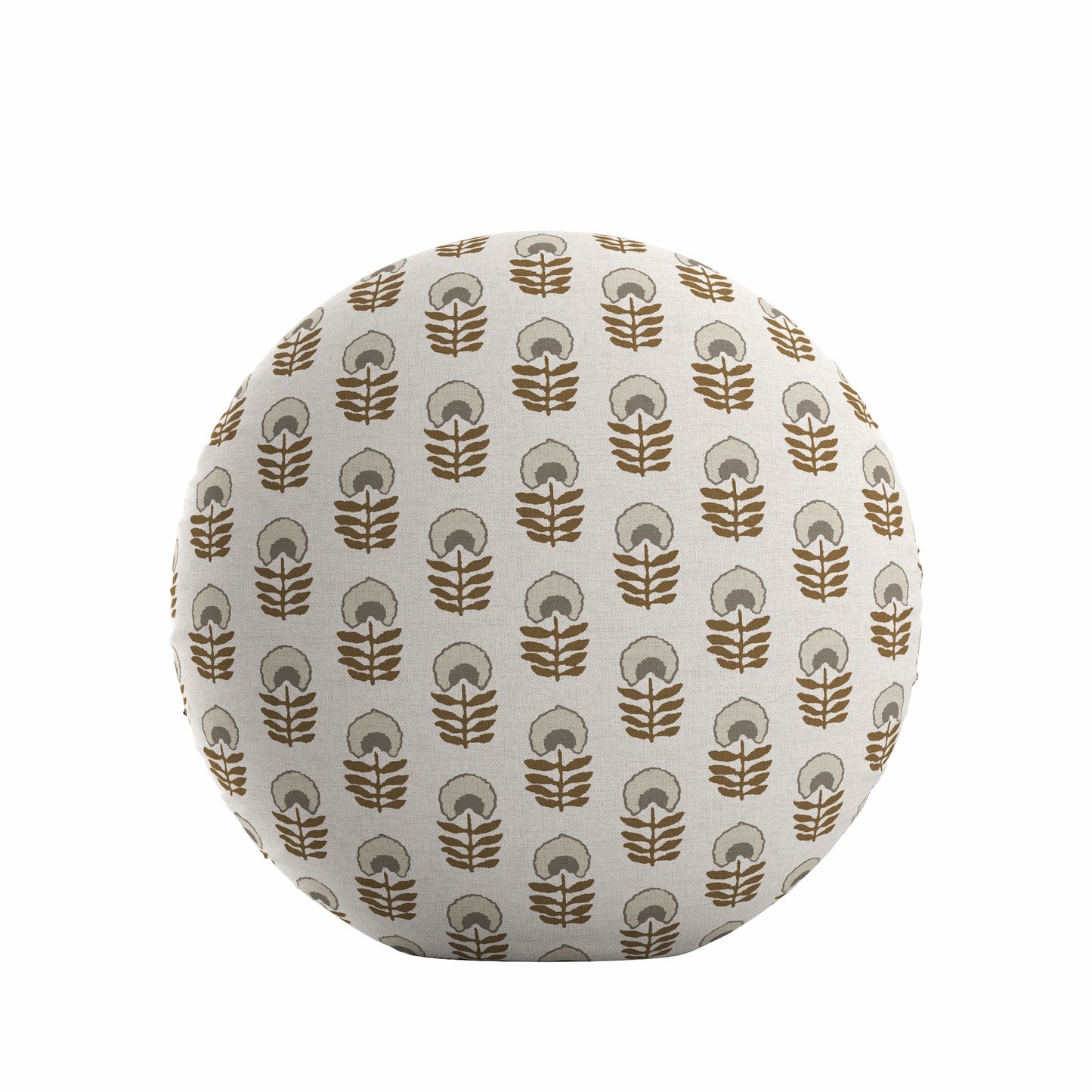 Circular Throw Pillow in Mini Florals - Birch