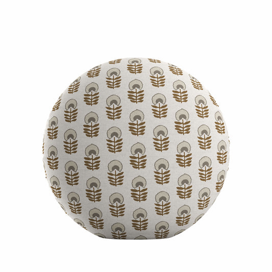 Circular Throw Pillow in Mini Florals - Birch
