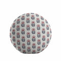 Circular Throw Pillow in Mini Florals - Mulberry