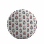 Circular Throw Pillow in Mini Florals - Mulberry