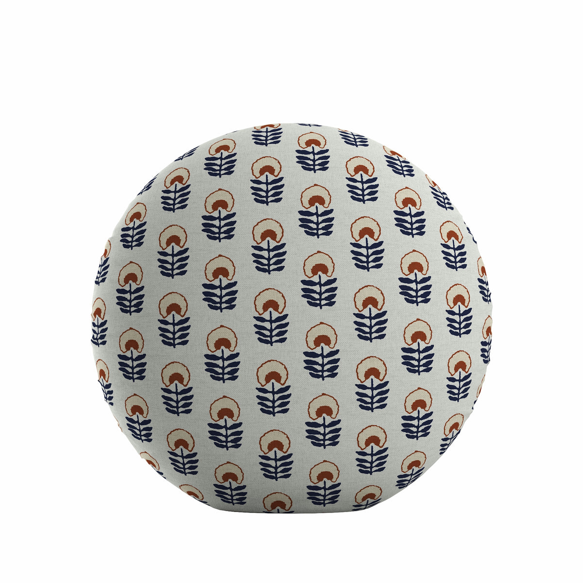Circular Throw Pillow in Mini Florals - Pottery