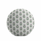 Circular Throw Pillow in Mini Florals - Sky Garden