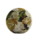 Circular Throw Pillow in Garden Tea Time - Moonglow