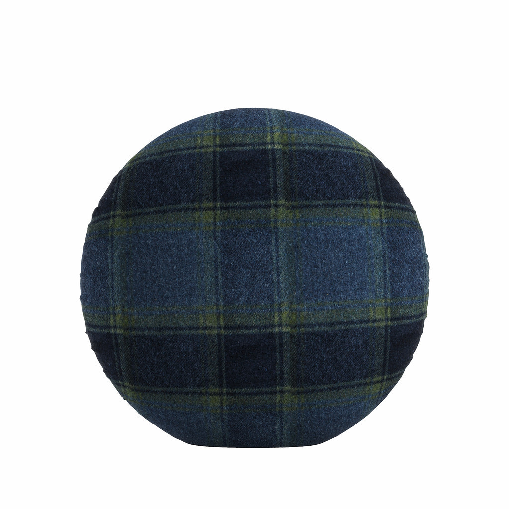 Circular Throw Pillow in Cozy Cabin - Ink