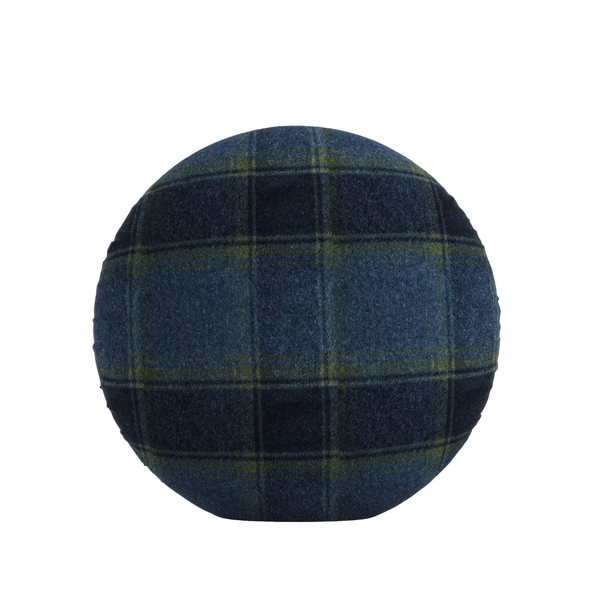 Circular Throw Pillow in Cozy Cabin - Ink