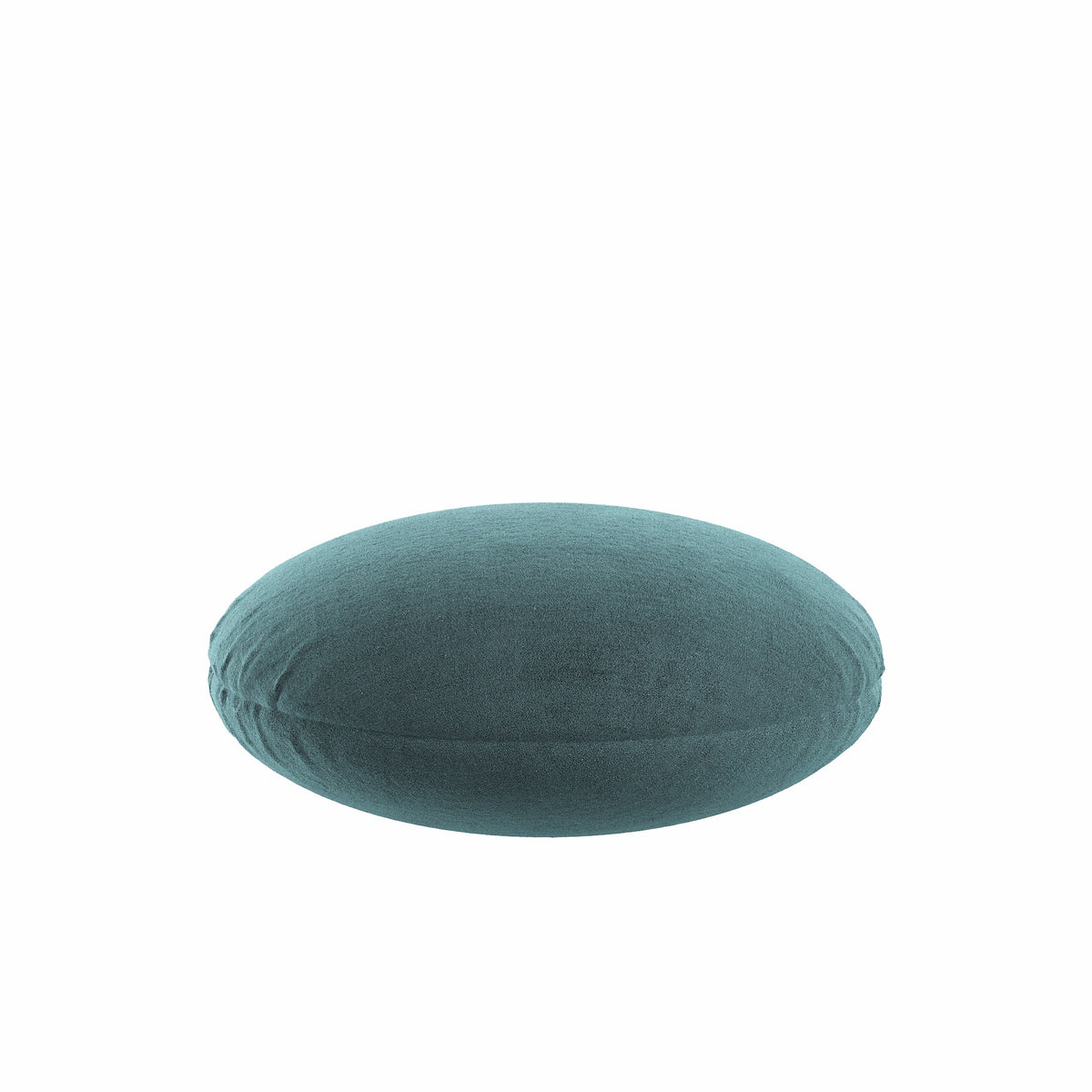 Circular Throw Pillow in Classic Velvet - Seaside