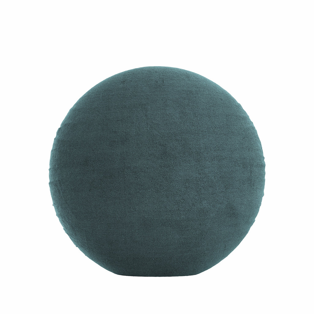 Circular Throw Pillow in Classic Velvet - Seaside