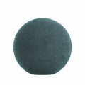 Circular Throw Pillow in Classic Velvet - Seaside