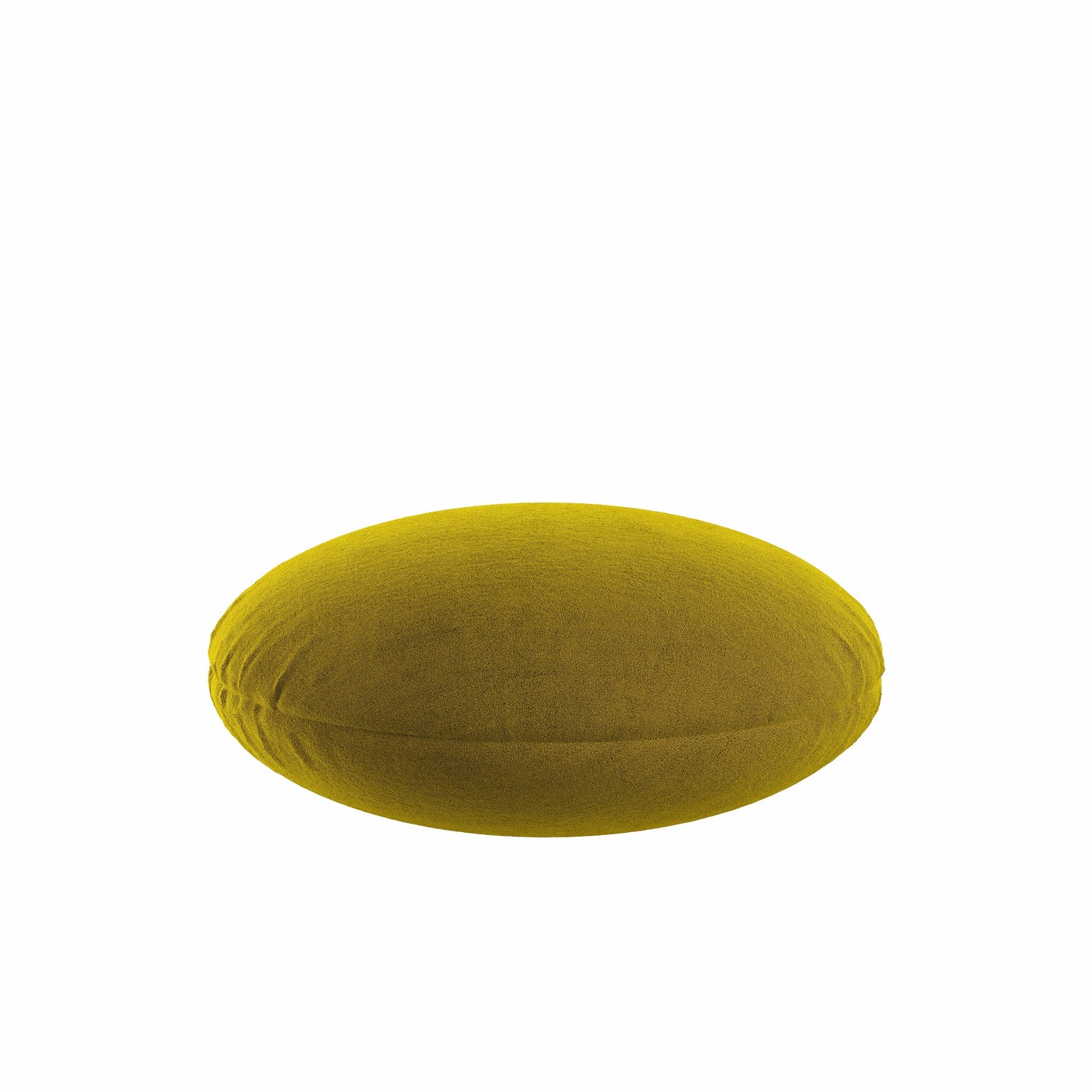 Circular Throw Pillow in Classic Velvet - Citron