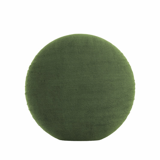 Circular Throw Pillow in Classic Velvet - Aloe