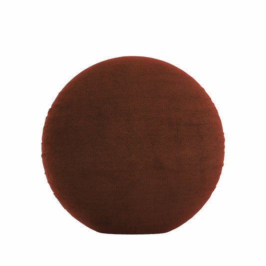 Circular Throw Pillow in Classic Velvet - Spice