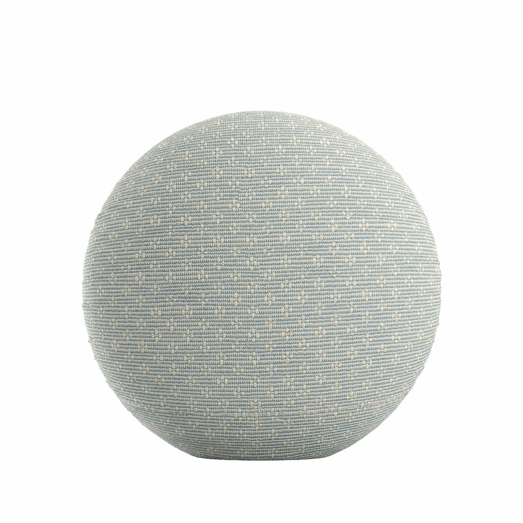 Circular Throw Pillow in Ditsy - Fresh Blue