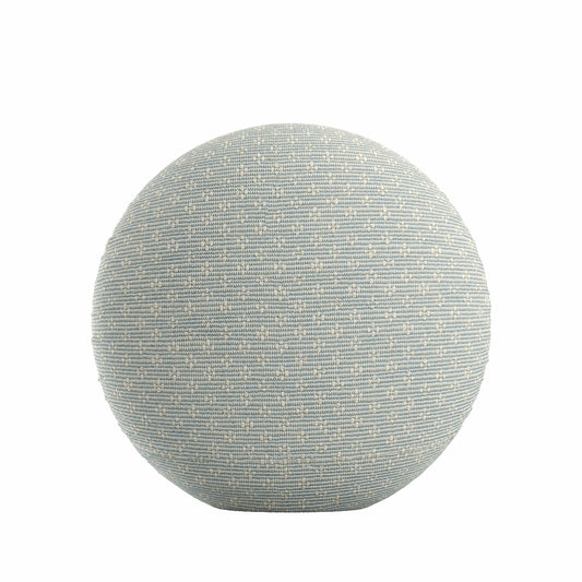 Circular Throw Pillow in Ditsy - Fresh Blue