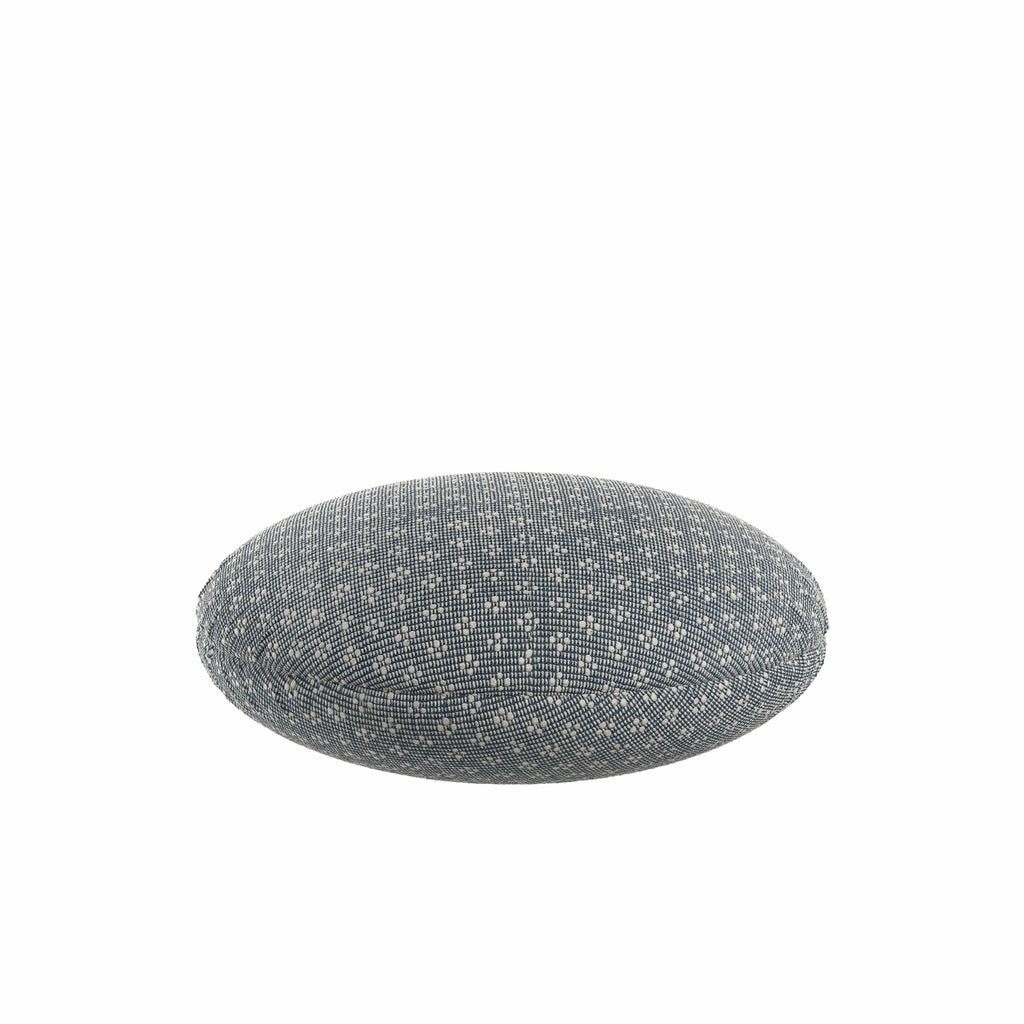 Circular Throw Pillow in Ditsy - Indigo