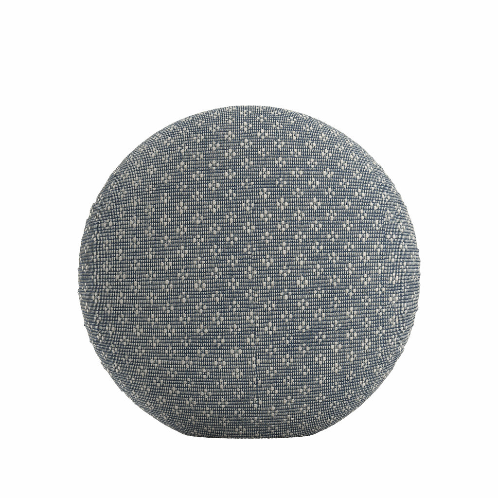 Circular Throw Pillow in Ditsy - Indigo