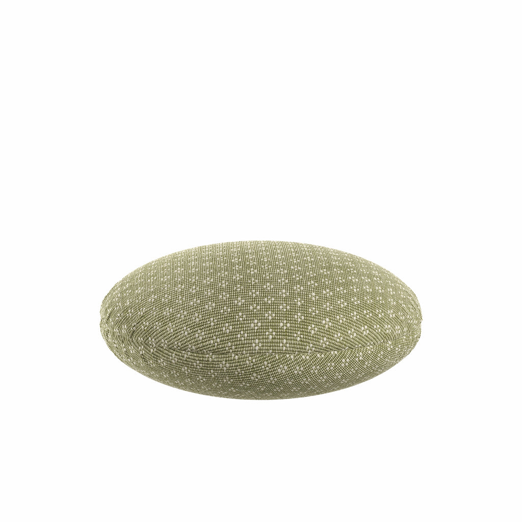 Circular Throw Pillow in Ditsy - Seaweed