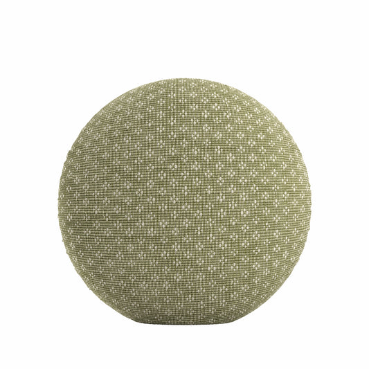 Circular Throw Pillow in Ditsy - Seaweed