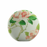 Circular Throw Pillow in Grandma's Floral - Coral
