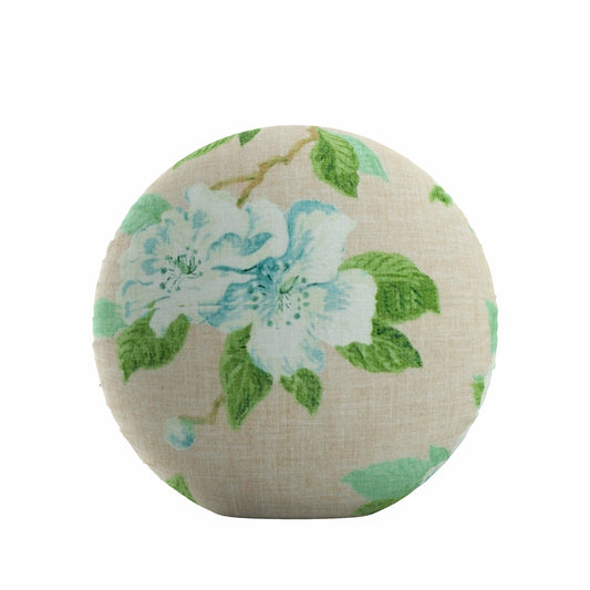 Circular Throw Pillow in Grandma's Floral - Pink