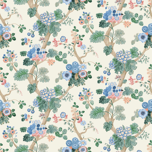 Euro Pleat Drapery in Springtime - Cornflower