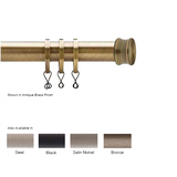 Newport Custom Cut Curtain Rod with Knox Finial Available in 5 finishes