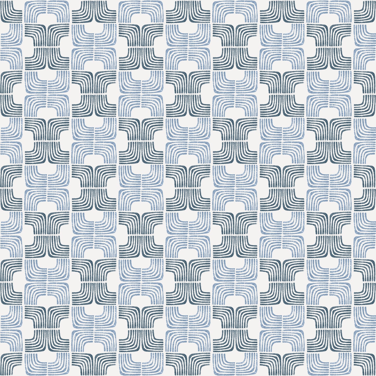Flat Roman Shade in Groovy - Denim
