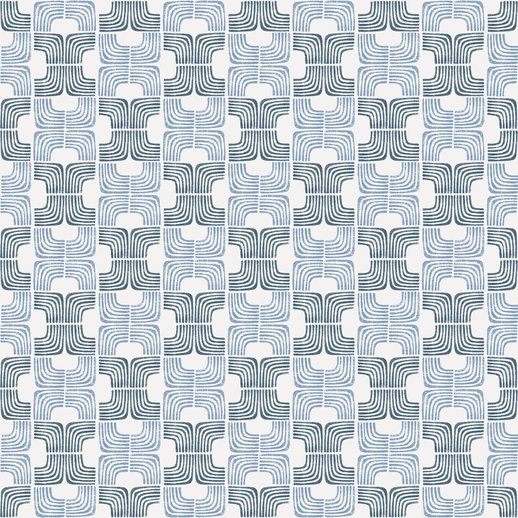 Euro Pleat Drapery in Groovy - Denim