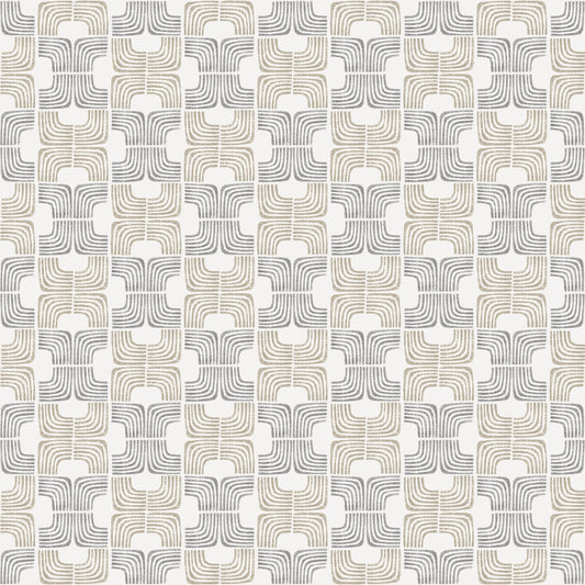 Flat Roman Shade in Groovy - Natural