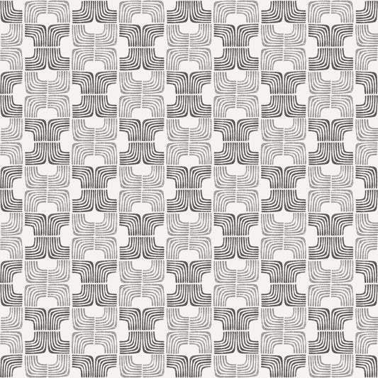 Flat Roman Shade in Groovy - Pewter