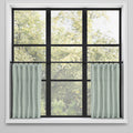 Convertible Pleat Cafe Curtain in Baldwin Cornflower