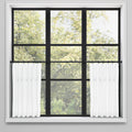 Convertible Pleat Cafe Curtain in Classic Linen - Optic White