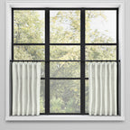 Convertible Pleat Cafe Curtain in Baldwin Fog