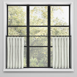 Convertible Pleat Cafe Curtain in Baldwin Fog