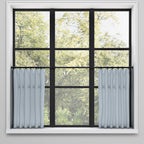 Convertible Pleat Cafe Curtain in Classic Linen - Storm