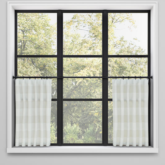 Convertible Pleat Cafe Curtain in Falmouth Linen