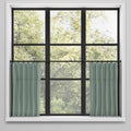 Convertible Pleat Cafe Curtain in Moray Glacier