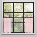 Convertible Pleat Cafe Curtain in Classic Linen - Blush