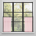 Convertible Pleat Cafe Curtain in Classic Linen - Blush
