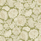 Pinch Pleat Cafe Curtains in English Garden - Sage