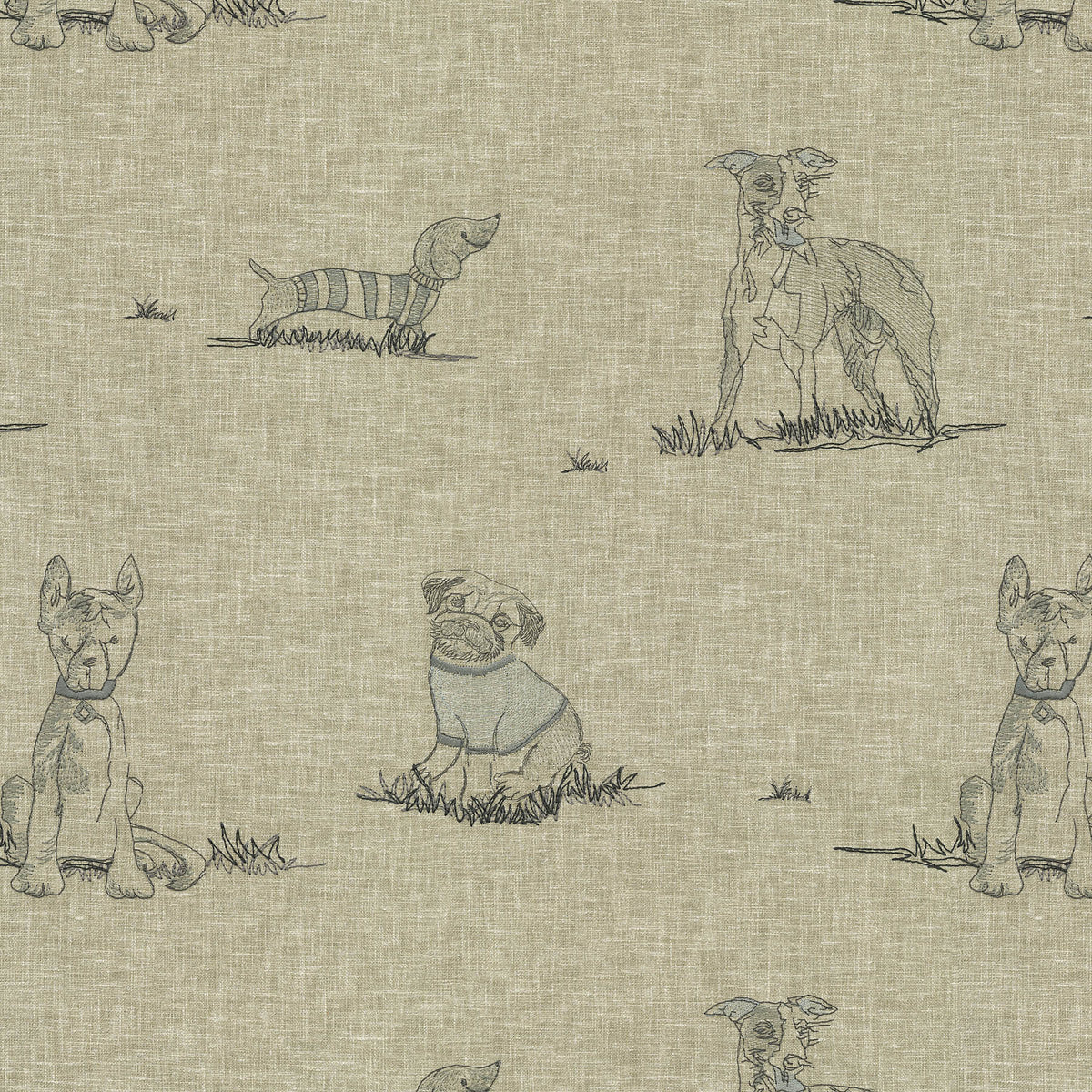 Tailored Bedskirt in Duffy - Doodle