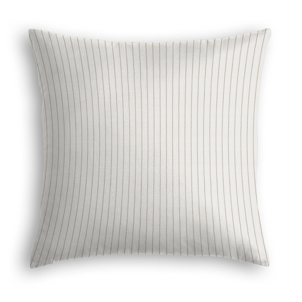 Euro Sham in Sand Dollar Stripes