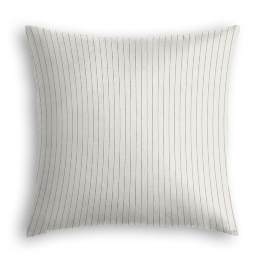 Throw Pillow in Sand Dollar Stripes