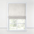 Flat Roman Shade in Sand Dollar Stripes
