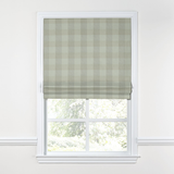 Flat Roman Shade in Foxy Plaid - Dune