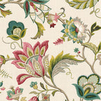 Convertible Pleat Cafe Curtain in Fleur de Leaf - Blossom