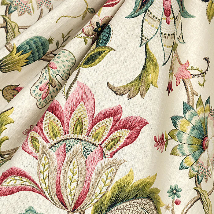 Tailored Bedskirt in Fleur De Leaf - Blossom