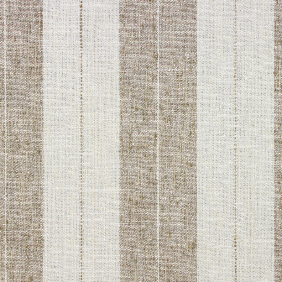 Flat Roman Shade in French Laundry Stripe - Champagne