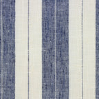 Pinch Pleat Drapery in French Laundry Stripe - Navy