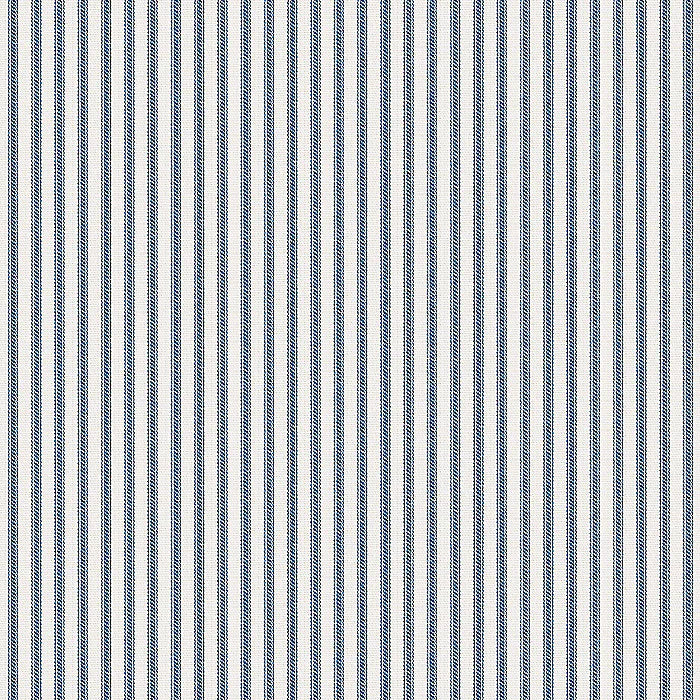 Grommet Drapery in Little White Line - Blueberry