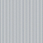 Grommet Drapery in Little White Line - Blueberry